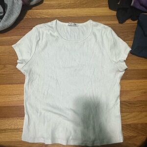 Reformation Cream Short Sleeve Tee